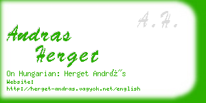 andras herget business card